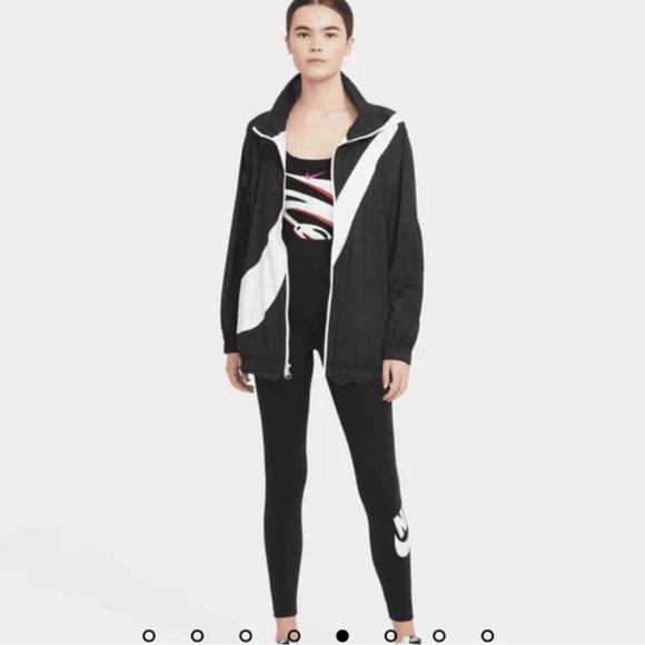 NIKE SPORTSWEAR WOMEN'S ESSENTIAL HIGH-RISE TIGHTS BLACK / PINK - Picture 2 of 10